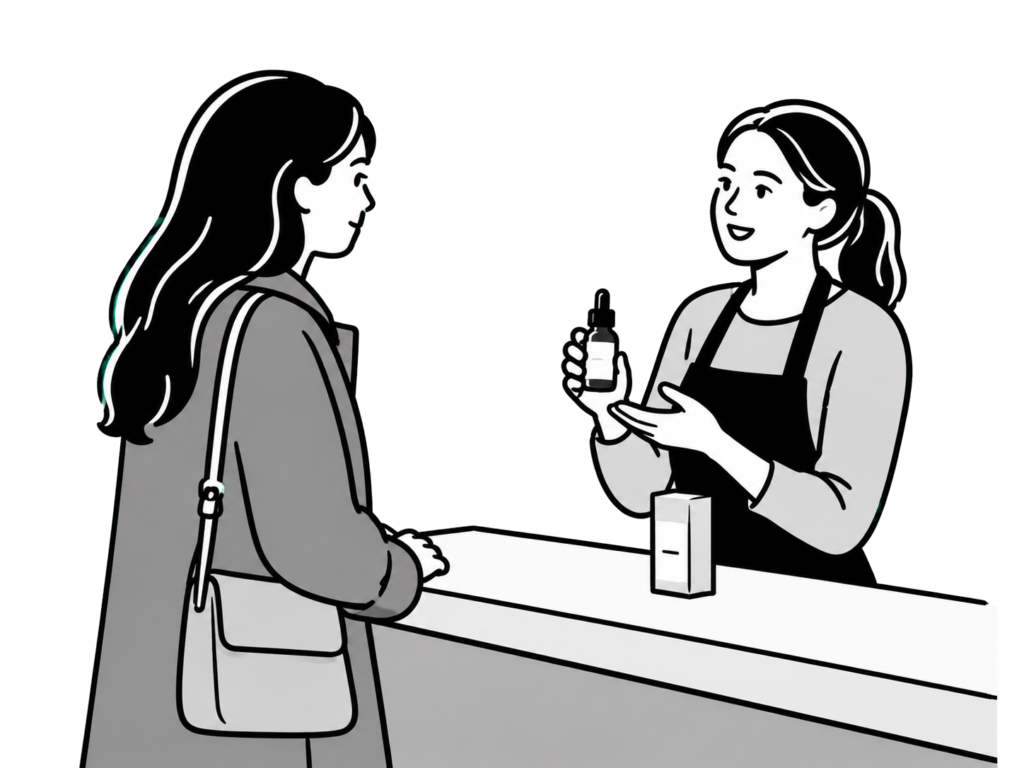shopping interaction illustration